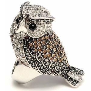 *NWOT* 🦉 Amrita Singh Crystal Owl Ring 🦉